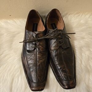 Giorgio Brutini Men's Shoes 12M Leather Brown Lace Up Dress Shoes